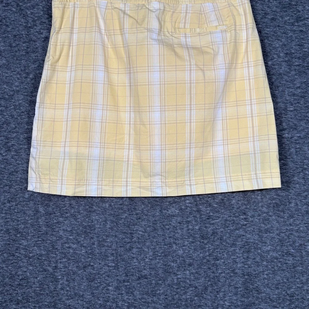 IZOD Golf Classix Yellow Plaid Stretch Skort Womens Size 8 Activewear Skirt